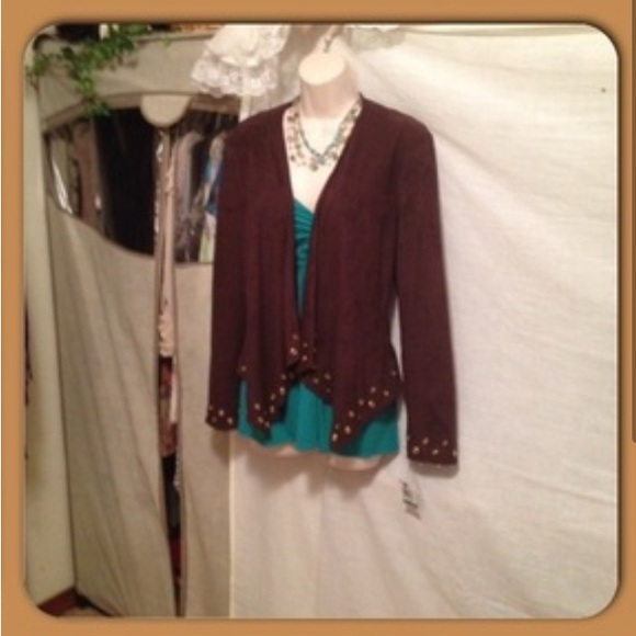 I N C International Concepts Brown Cardigan NWT🎁 Sz L Excellent Condition☝🏻😍 - Picture 8 of 10